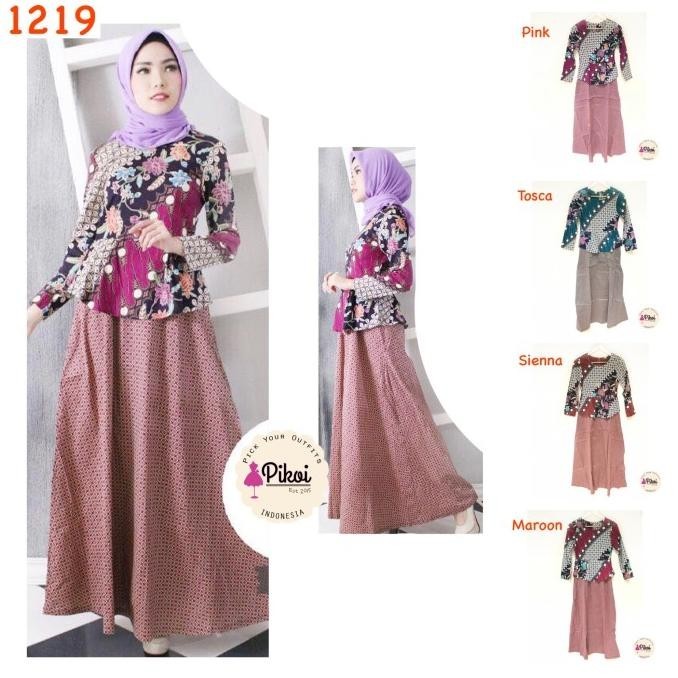 Terbaik Gamis Batik / Gamis Hijab / Dress Batik Modern / Gamis Murah / Muslim Pengiriman Cepat