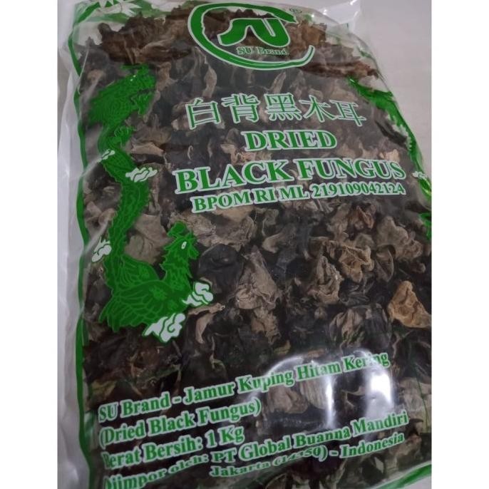 

Produk: Su Brand Dried Black Fungus /Bal 1Kg Jamur Kuping Hitam Kering