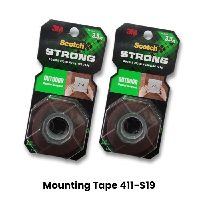 

Solasi Doube Mounting Tape Busa Hitam Outdoor 3M Scotch Strong 19 Mm