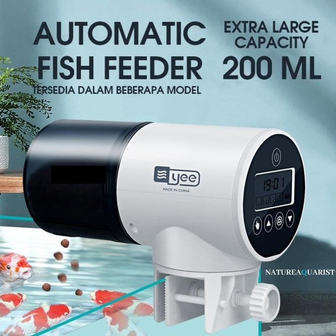 Auto Fish Food Automatic Fish Feeder YEE Pemberi Makan Ikan Otomatis