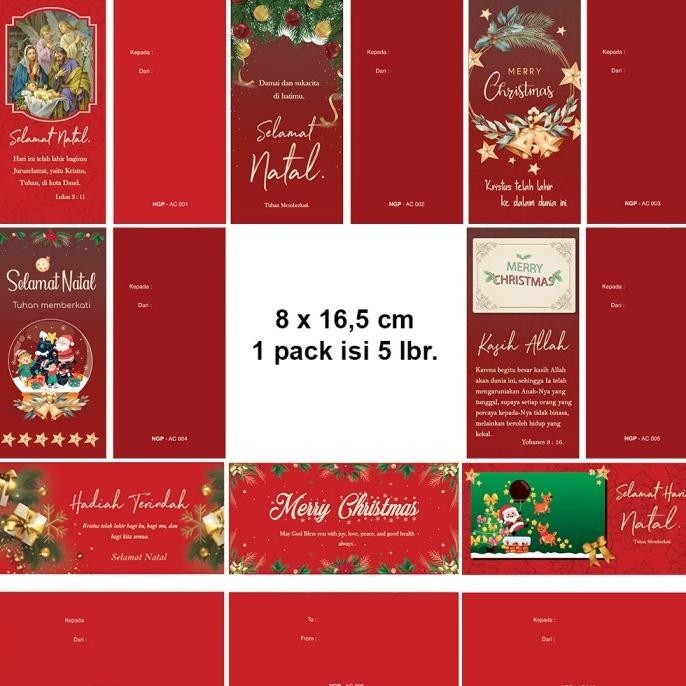 

Angpao Natal isi 5 Amplop Natal Merah Motif Natal Yeraya Galery