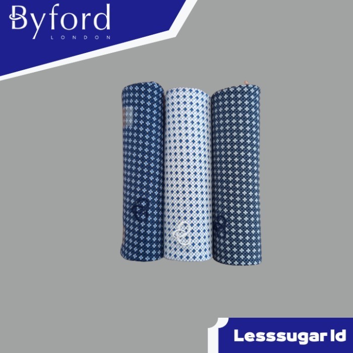 Saputangan Byford Isi 3 PCS Katun Sapu Tangan Handkerchiefs V08