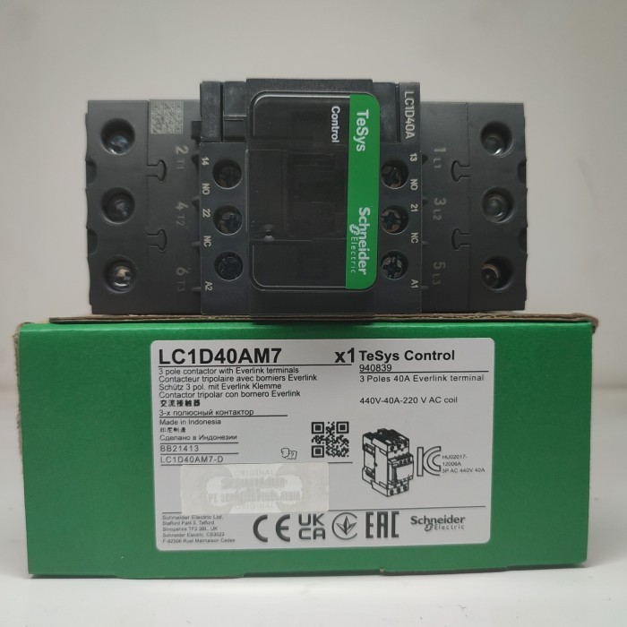 Terbaru Kontaktor Schneider Lc1D40A M7 Contactor Lc1D40Am7 Lc1D40 Am7 Promo Terlaris