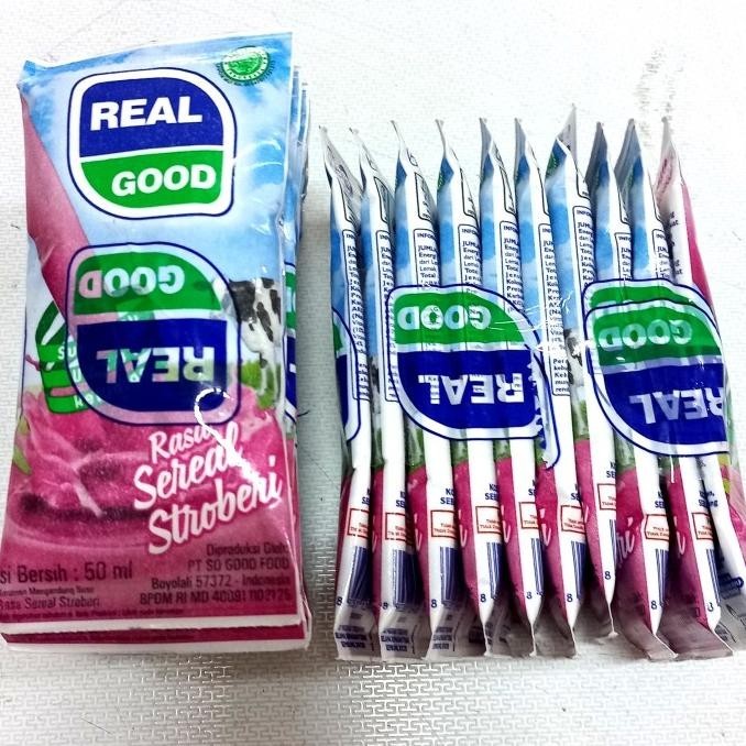 

@#@#@#] Susu Bantal Susu Real Good Susu bantal real good strawberry 10pc x50ml