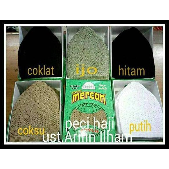 Peci Haji - Kupluk - Rajut - Peci Turki - Mercan - Per Lusin