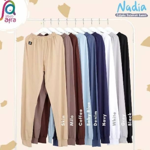 Celana Dalaman Gamis Wanita Celamis Jumbo Bahan Kaos Adem Tebal Nadia
