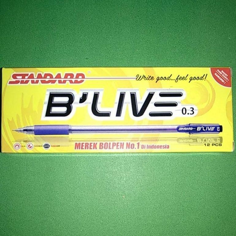 

gha-68 Pulpen Standard B'Live Isi 12 ( Kemasan / pak) Viral