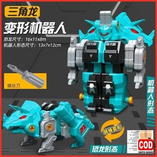Cod Mainan Edukasi Robot Dinosaurus Gabungan / 4 Motif Bisa Digabung / Untuk Anak-Anak Harga Hemat