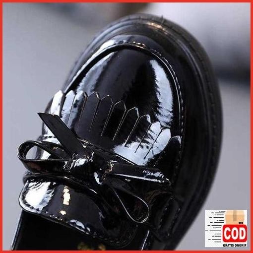 Promo Hemat Dm-Shopp Sepatu Docmart Loafers Anak Perempuan Model Rawis Kombi Pita Dn 024 Jaminan Ori