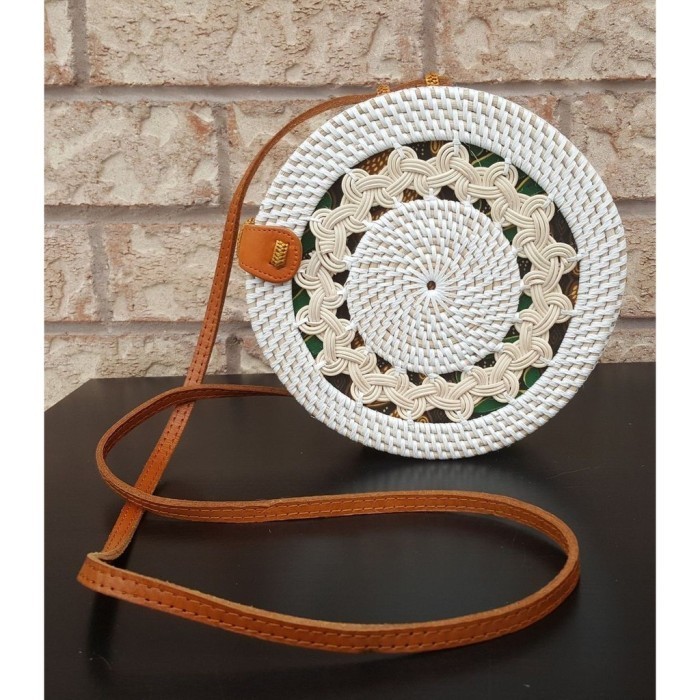 ~~~] Tas Rotan Jalin Putih Warna Bali Murah Grosir Supplier