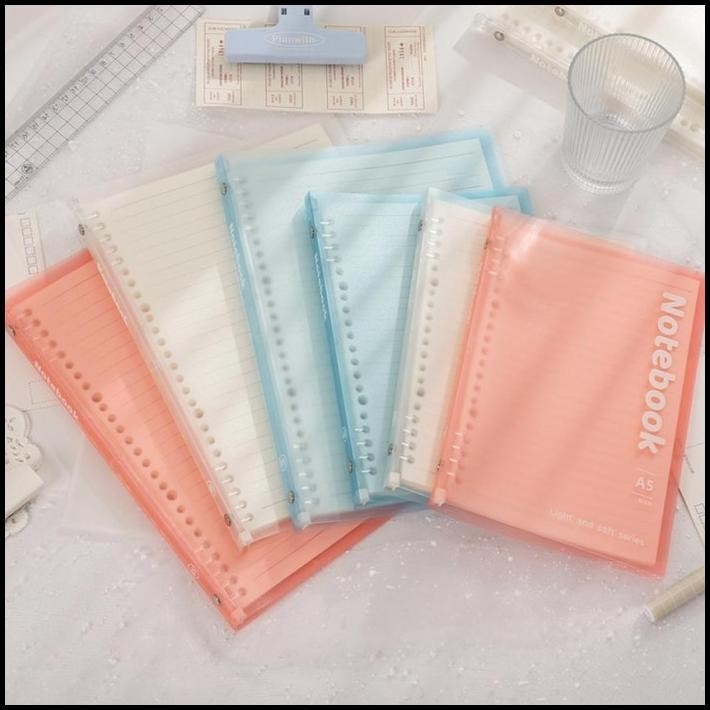 

TERMURAH SLIM FILE BINDER NOTEBOOK BUKU TULIS CATATAN TRANSPARAN A5 / B5 !!!!!!