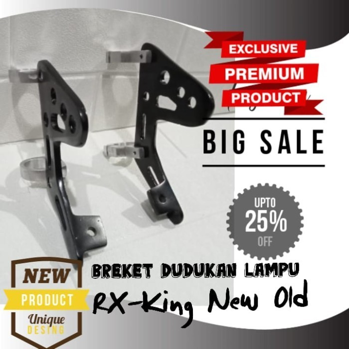 Terbatas Breket Dudukan Lampu Depan Rx-King New Rx-King Old Model B. Pro Hitam Hemat