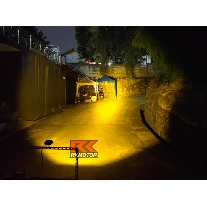 Ready Lampu Foglamp Mobil Motor Oval Anti Kabut Terang Kuning Led Cree Ready Stock