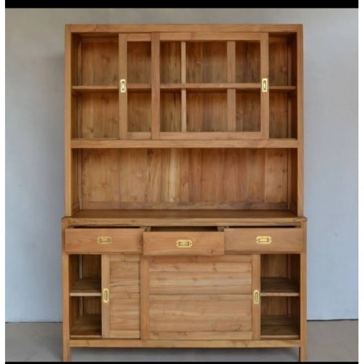 Bufet almari dapur minimalis kayu jati mebel jepara - Lemari Dapur Minimalis