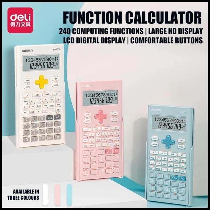 

TERMURAH KALKULATOR ILMIAH DELI SCIENTIFIC CALCULATOR LCD DISPLAY DELI-1700 !!!!!!!