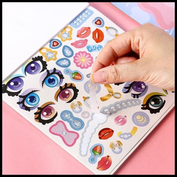 

BEST DEAL MAINAN STIKER GANTI MUKA, STIKER EKSPRESI GIRL CHANGE MAKEUP STIKER