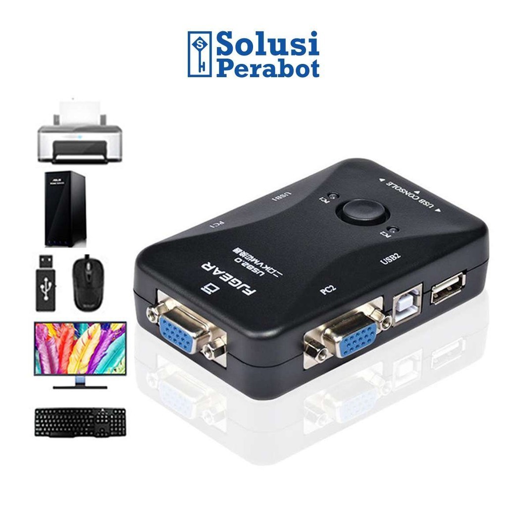 KVM Switch 2 Port SP USB Manual VGA
