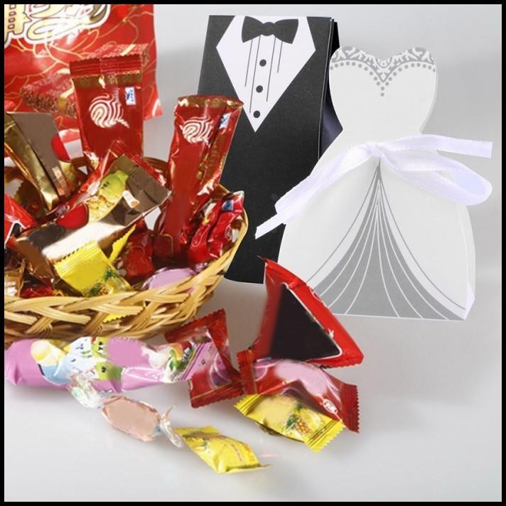 

DISKON 100PCS WEDDING SOUVENIR UNIK / WEDDING BOX / CANDY BOX / KOTAK COKLAT !!
