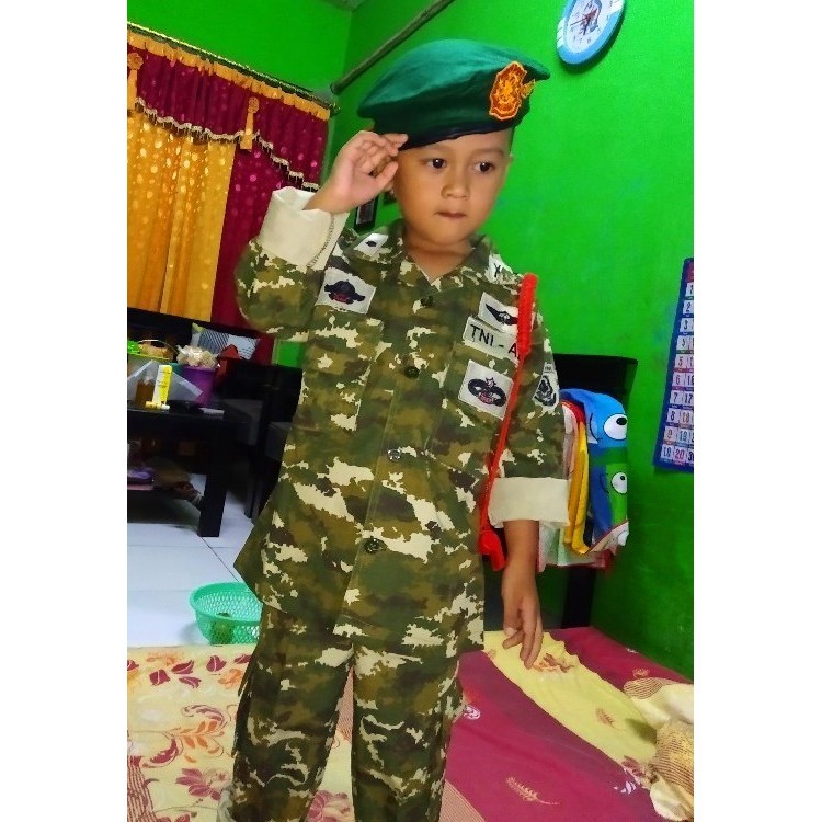 Baju Loreng Kostrad Tni Ad - Kostum Loreng Tni Kostrad Anak