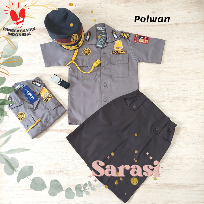 Baju Polwan Anak Anak Baju Polisi Wanita Kostum Polisi