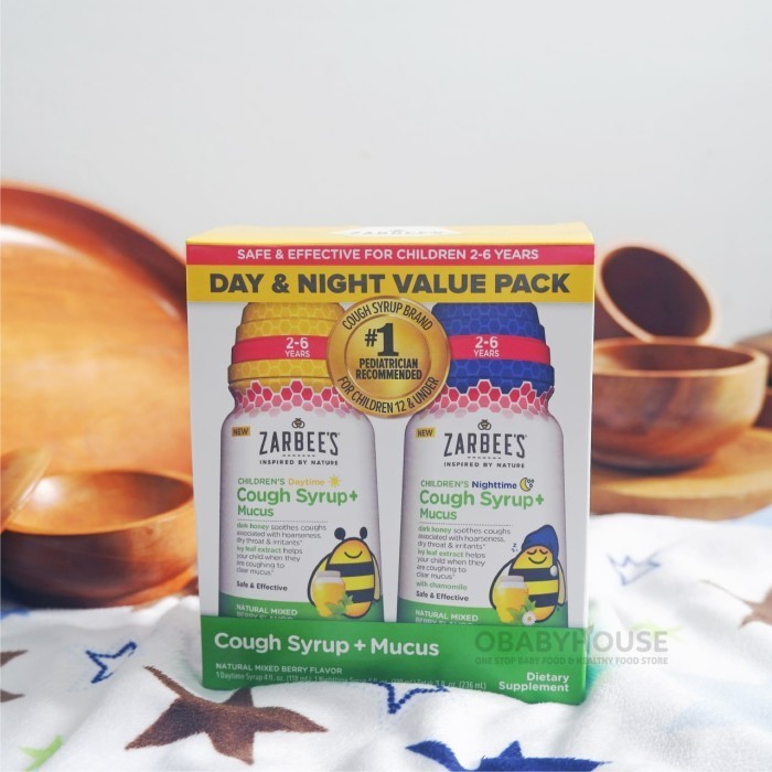 

Akko - Zarbee'S Childrens Cough Syrup+Mucus Day & Night Value Pack 2-6 Years