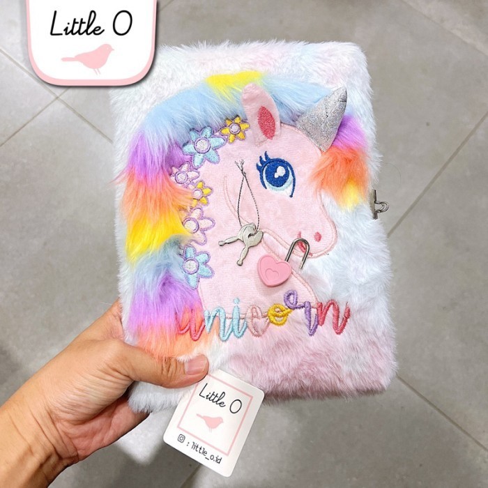 

MAGICA Buku Tulis Anak Cover Bulu Notebook Unicorn impor 2H21