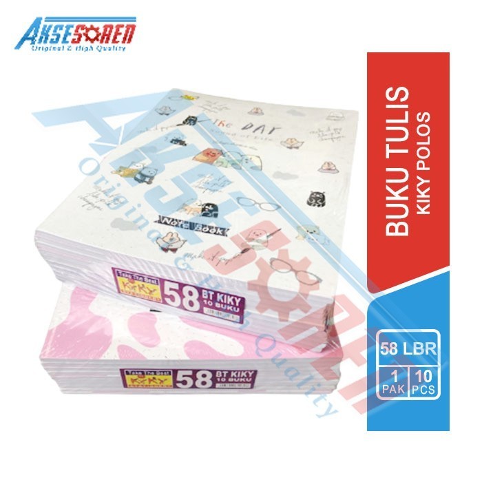

Buku Tulis Sekolah Kiky Isi 58 Lembar 10 Buku / Write Book Kiki 1 Pack