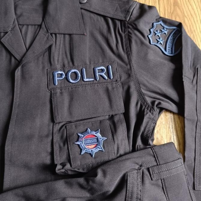 Seragam Pdl Hitam Tactical Pembagian Brimob Terbaru Tahun 2023
