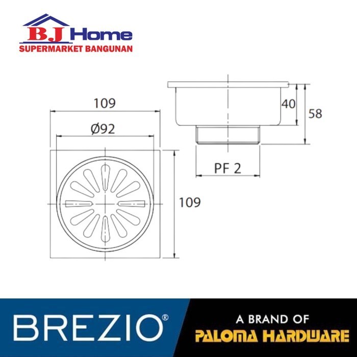 Unik Brezio Fdbz 1502 Floor Drain/Saringan Got