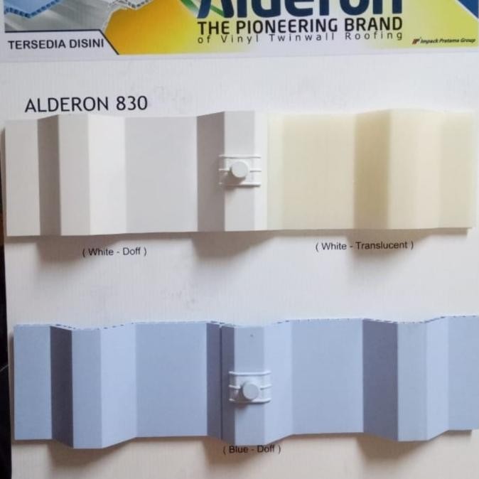 Atap uPVC ALDERON R830 Panjang 6 Meter - Double Layer 10mm GM