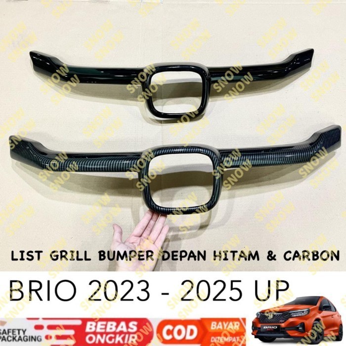 Grill Bumper Depan Cover Brio 2023 2024 2025 Rs Satya Hitam Carbon