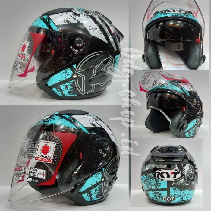 Helm Kyt Galaxy Flat R Motif Seri 4 Seri 5 Seri 6 Neon Matrix