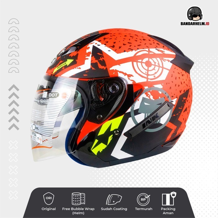 Helm Ink Metro 2 Motif #3 Red Fluo