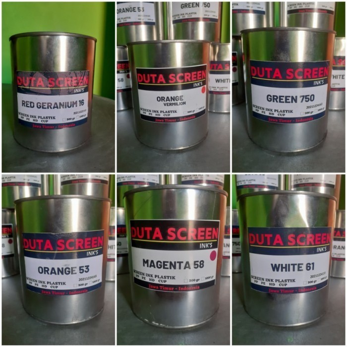 Tinta Duta Screen Khusus Sablon Plastik / Tinta Sablon Cup Plastik