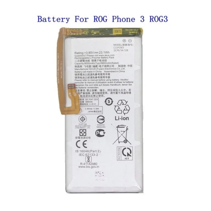 Jual Baterai Original Asus Rog 3 ZS661KL - ZS661KS - ZS661KS Strix Diskon