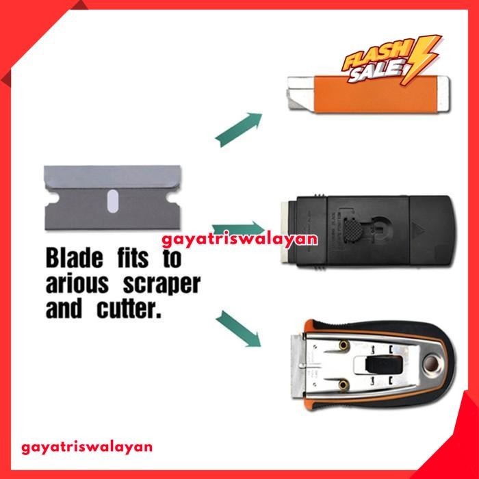 

100PCS BLADE RAZOR SCRAPER KNIFE FOR WINDOW CAR STICKER TERMURAH