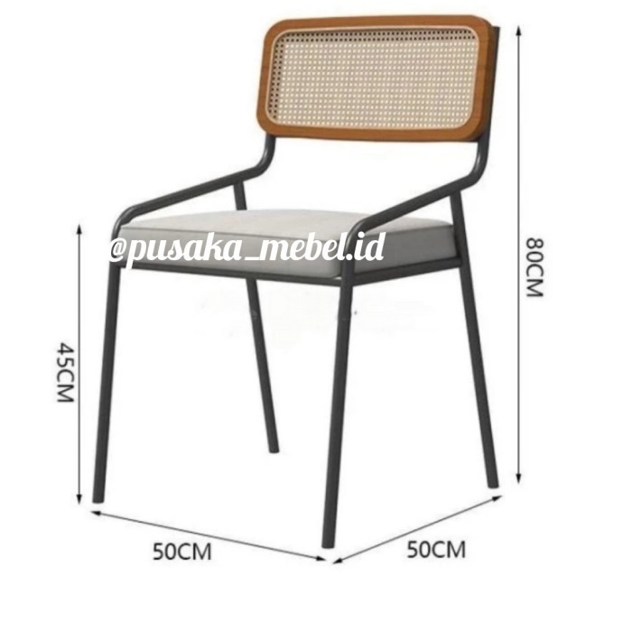 kursi cafe besi minimalis, kursi cafe besi outdoor kombinasi kayu jati