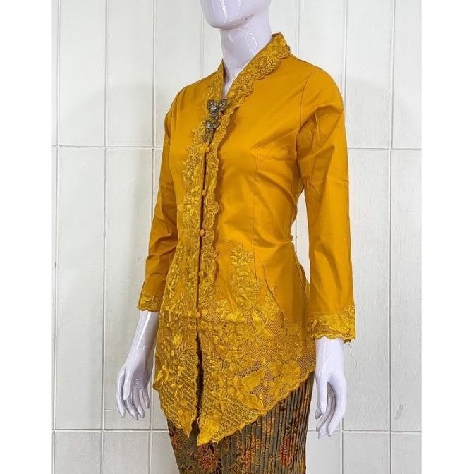 Baju Kebaya Encim~Kebaya Encim Polos~Kebaya Seragam Kerja~Atasan Aja