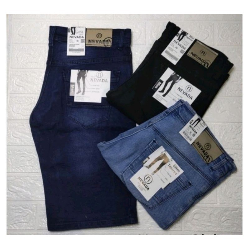 Celana Jeans Pendek Pria Slimfit Bahan Denim/Celana pendek Pria Size 27.38