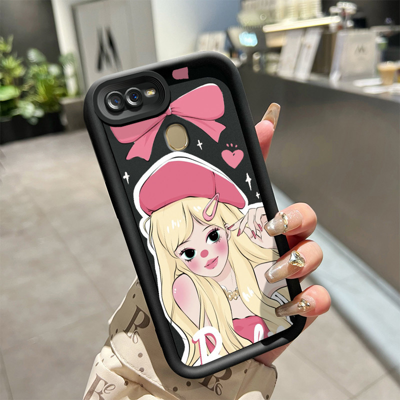 Casing Hp OPPO A7 OPPO A5s OPPO A12 OPPO A12S A11k Case silikon kasingg HP pola Gadis manis Casing t