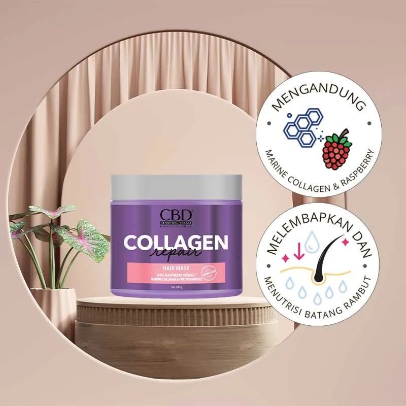 CBD Collagen Repair Hair Mask MASKER UNTUK RAMBUT RUSAK MASKER COLLAGEN RAMBUT RUSAK