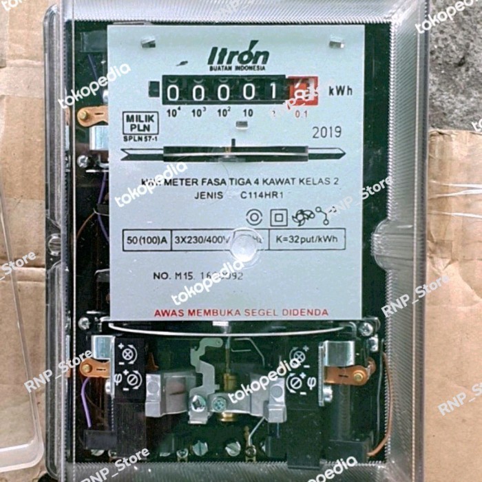 kwh meter 3 phase itron 50100A