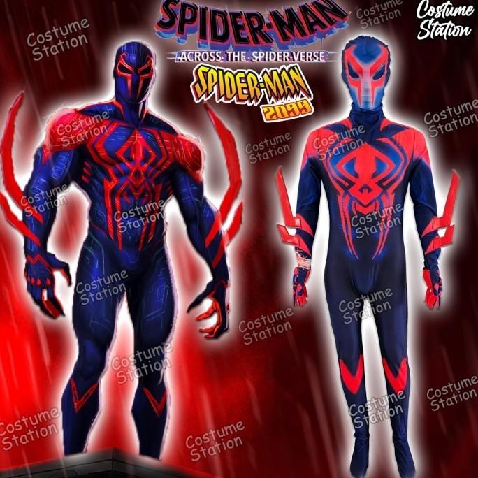 Kostum Spiderman 2099 Miguel O'Hara / Costume Superhero Marvel dewasa
