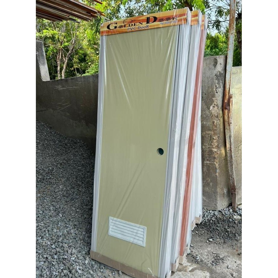 Pintu Kamar Mandi Pvc Berikut Kusen Engsel Grendel Tarikan Bulat Pvc