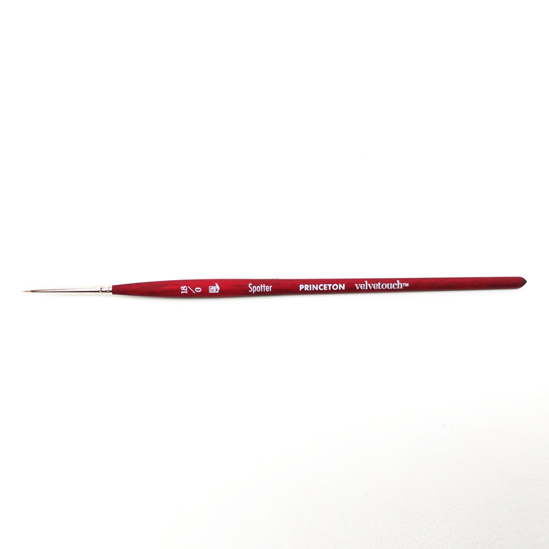 

Princeton Velvetouch Synthetic Short Handle Spotter Sz 18/0