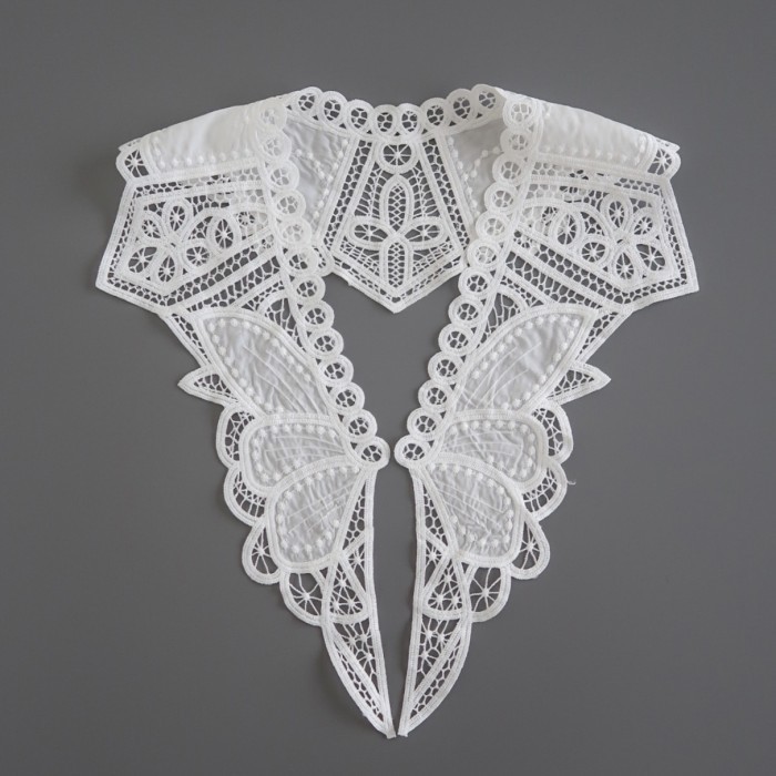

Kerah Renda Bordir Aplikasi Lace Jahit Cantik Mewah Unik Import Ready