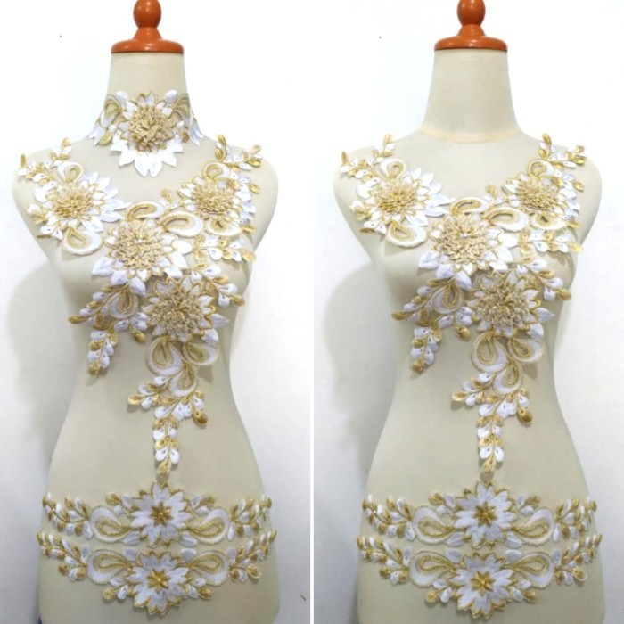 

Renda Bordir Dahlia Set Putih