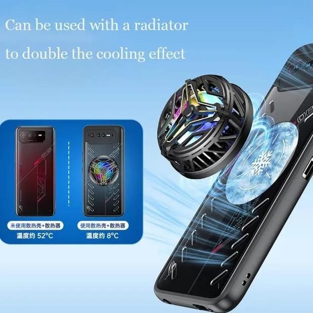 Case ASUS ROG Phone 7 Graphene Cooling Heat Dissipation Fan Cooler