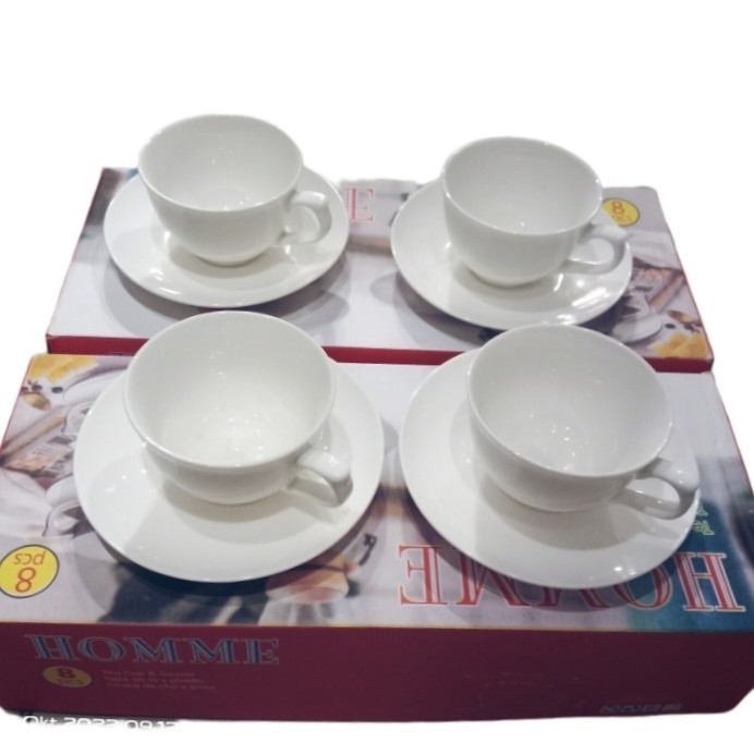 Cangkir Teh,Kopi, Cangkir Set Polos+Tatakan