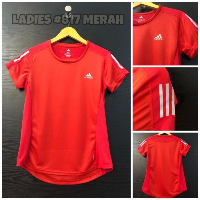 Kaos Dri-Fit Sport Wanita Adidas Pink/Merahmuda 817